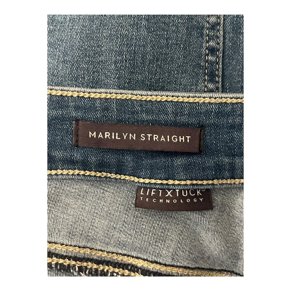 NYDJ Jeans Marilyn Straight ankle denim blue plus size 28W NEW - Picture 5 of 10